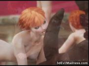 3D Elf Teens Ruined by Ugly Ogres!