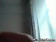 Sexy brunette teen gets pounded hard up her tight pussy