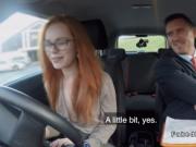 Slim redhead banged her driving examiner