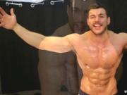 massive shredded muscle god has straight guy suck cock