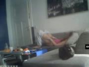 My sister 19 masturbates on our couch