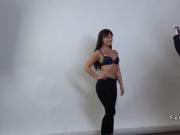 Female agent and lesbian toying each other