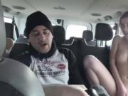 Sweet hotties getting fucked in a van