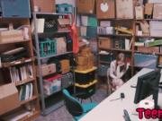 Brunette Thief Dolly Riding Long Cock In Office