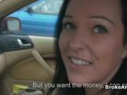 Titty cab driver strokes my cock for money