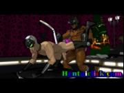 Muscular mask gay bareback fucked