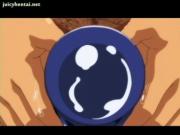 Busty anime chicks sharing a cock
