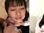 Cute Japanese Schoolgirl Bukkake