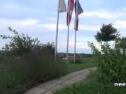 Amateur girls using public spaces to piss in