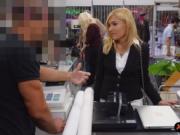 Sexy blonde MILF pounded in the pawnshop