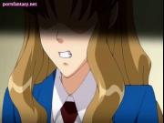 Lovely anime girl getting slammed