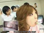 Subtitled Japanese doctor blowjob mouth cam inspection