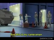 Hentai blonde gets taped while pussy teased with pantie