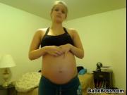 Pregnant Girl Does A Striptease