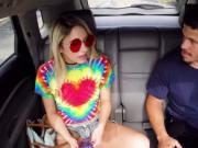 Blonde gf Khloe Kapri fucks the driver to get a ride