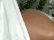 Great ass babe fucked on massage table