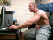 Muscled dude wanking on the net 1 by gotexbf