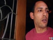 Little teenie enjoys her stepbrothers giant fat fuck st