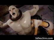 3D Elf Mistress Ruined by Angry Orc!
