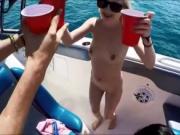 Cutie teen besties groupsex on the boat