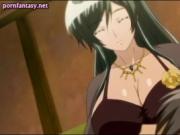 Anime milf with big milky boobs