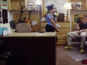 Horny big assed babe fucked a horny pawn man as payment