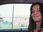 Teen hitchhiker bangs strangers big dick