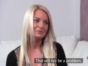 Lesbo agent toyed blonde on casting