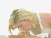 Sexy blonde babe gets horny sucking on a cock by HDPorn