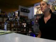 Bartender Lenka banged for some money