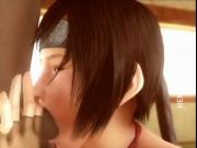 Sexy 3D anime chick taking a big black dick