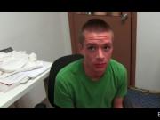 Hazed college boy jerks off in his dorm room