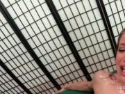Lusty masseur smashing his clients oily hairy snatch