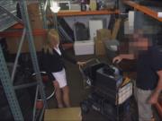 Sexy blonde milf pounded in the backroom with pawnkeepe
