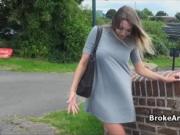 Bigtit british gal fucked outdoors