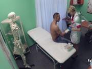 Lucky patient fucks nurse in office