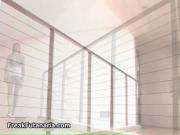 Sexy blonde babe gets horny showing off her huge cock b