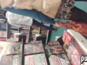 Pussy Flashing At A Book Shop