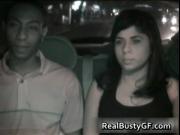 Latin chick gives a warm blowjob in the car 1 by RealBu