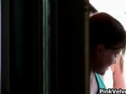 Super hot lady with an amazing body playing with her le