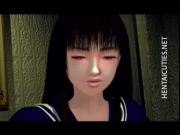 Brunette 3D anime hoe gets slit rubbed