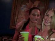 Sluts having body shots at wild orgy party