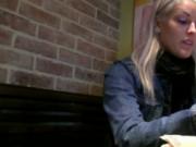 Amateur blonde Czech girl Beata fucked in coffee shops