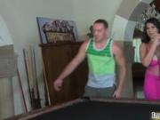Cute Latina babe with huge natural tits playing with a
