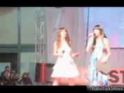 Very sexy brunette babe is preparing for her public sex