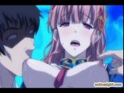 Cute japanese anime girl gangbang and facial cum