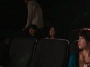 Horny Asian babe gets kinky with this dude in the cinem
