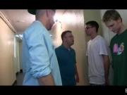Hazed college fresh guys touching hard cocks