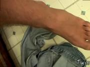 Gay twink jacks off and shows feet dick first time In T