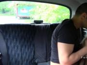Blonde fake taxi driver gets creampied